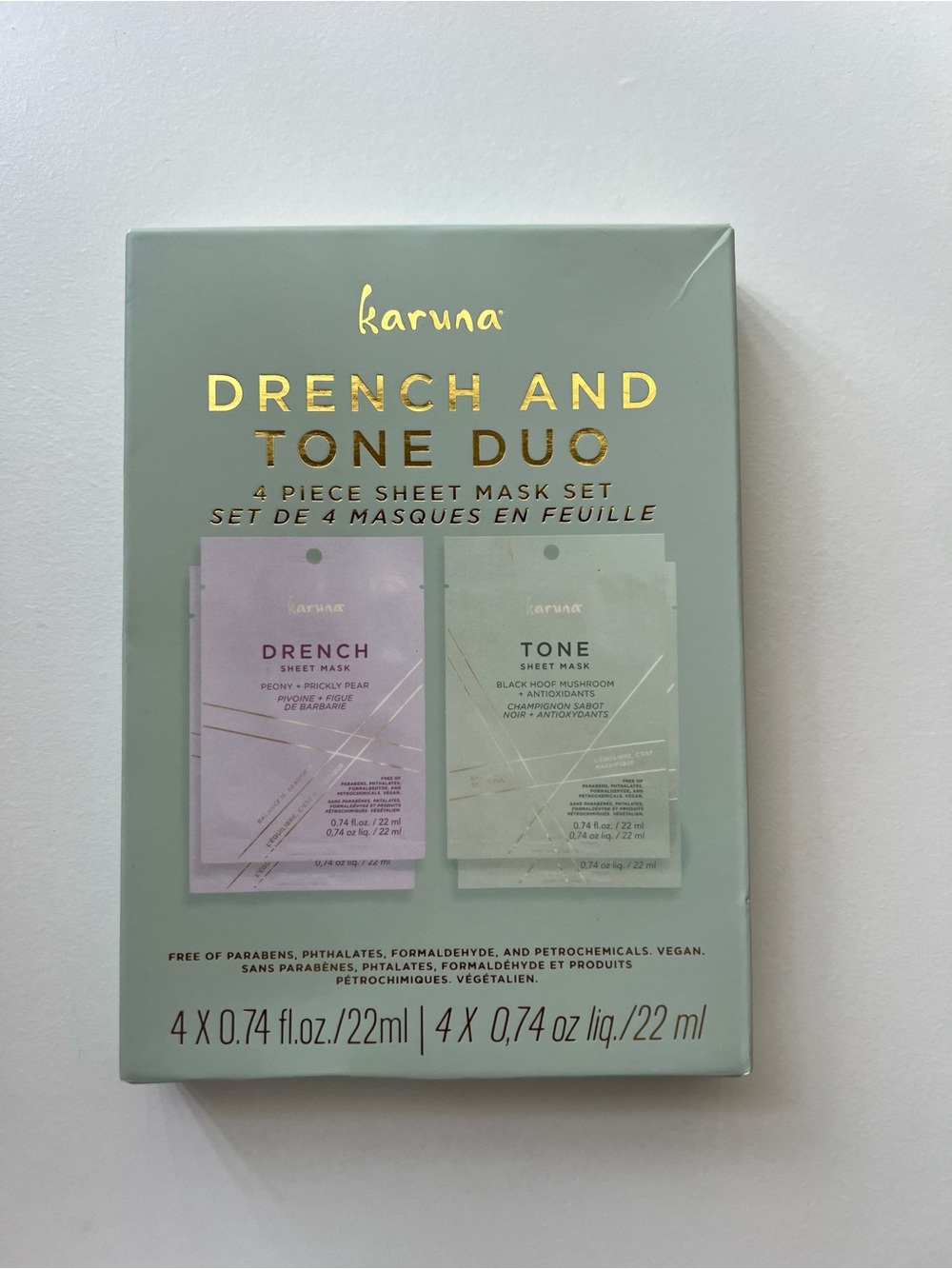 Karuna Drench and Tone Duo Sheet Mask Set - Mint & Lavender